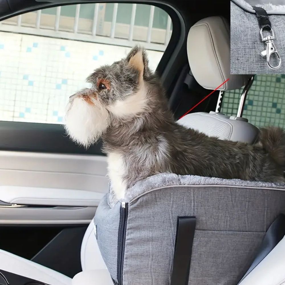 Travel Pet Booster Seat with Plush Cushion – Comfortable & Safe for Journeys