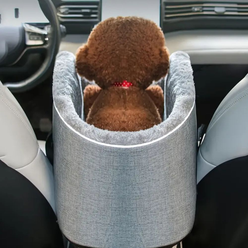 Travel Pet Booster Seat with Plush Cushion – Comfortable & Safe for Journeys