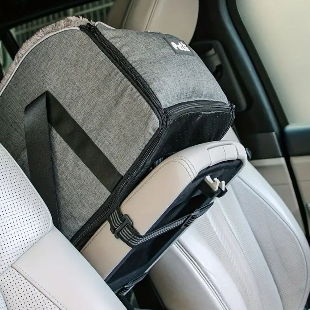 Travel Pet Booster Seat with Plush Cushion – Comfortable & Safe for Journeys