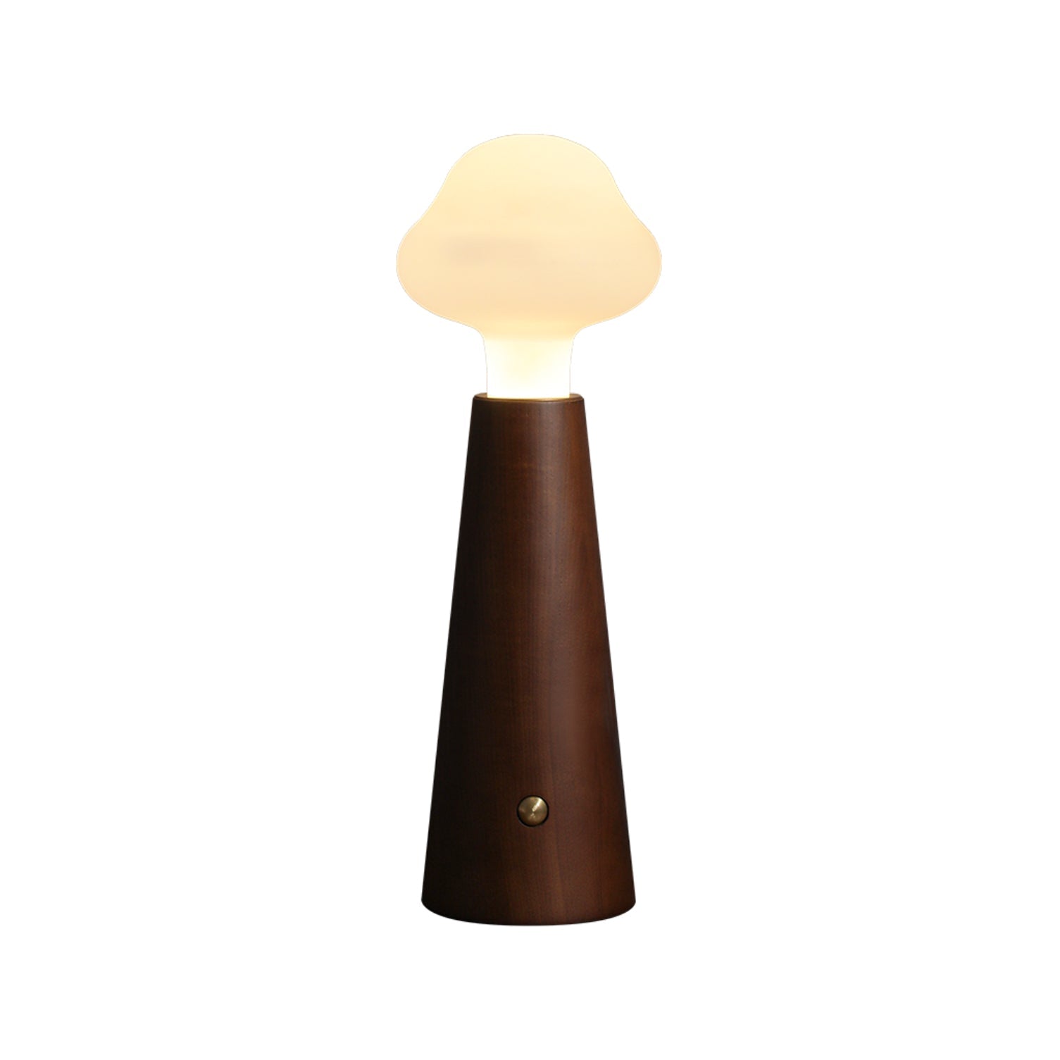 Aurora Glow Sculpted Table Lamp with Wood and Metal Accents