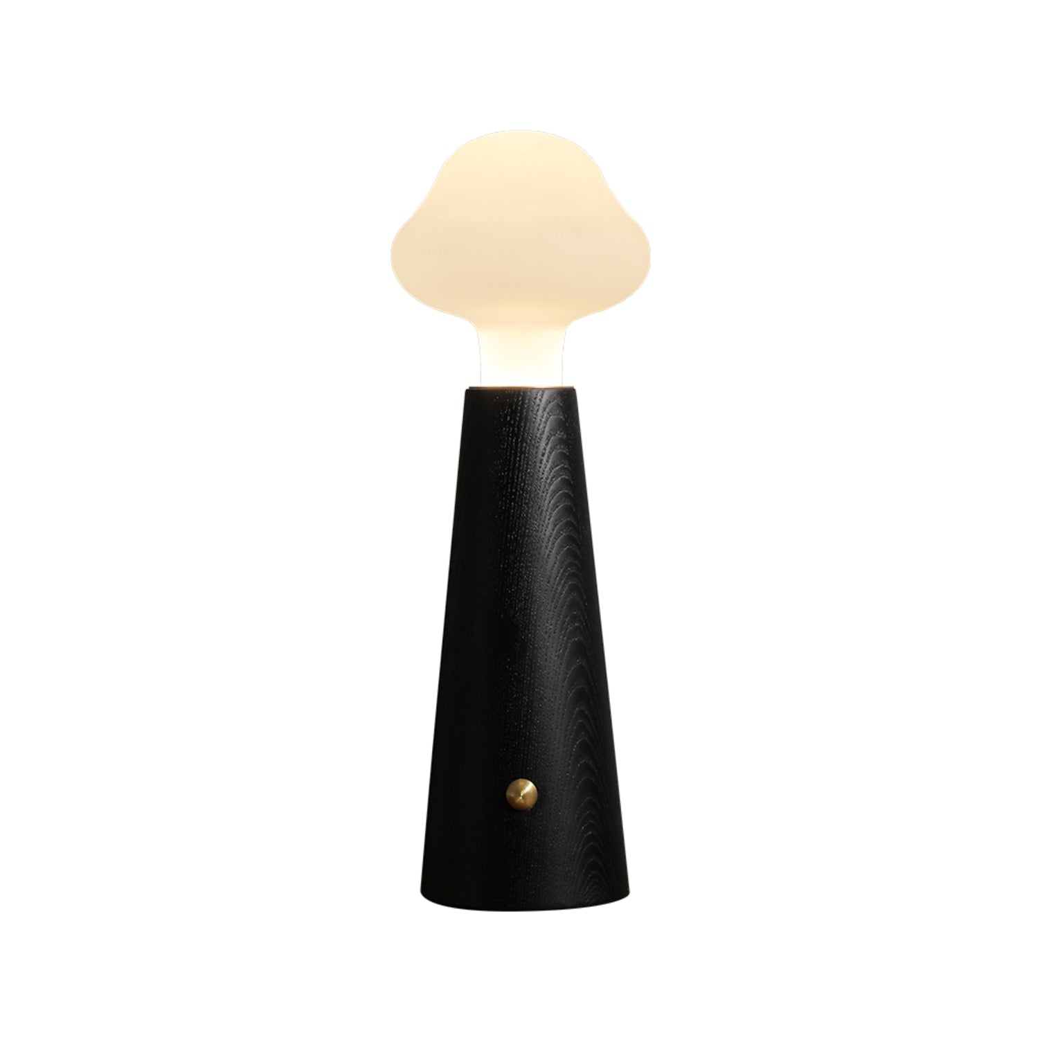 Aurora Glow Sculpted Table Lamp with Wood and Metal Accents