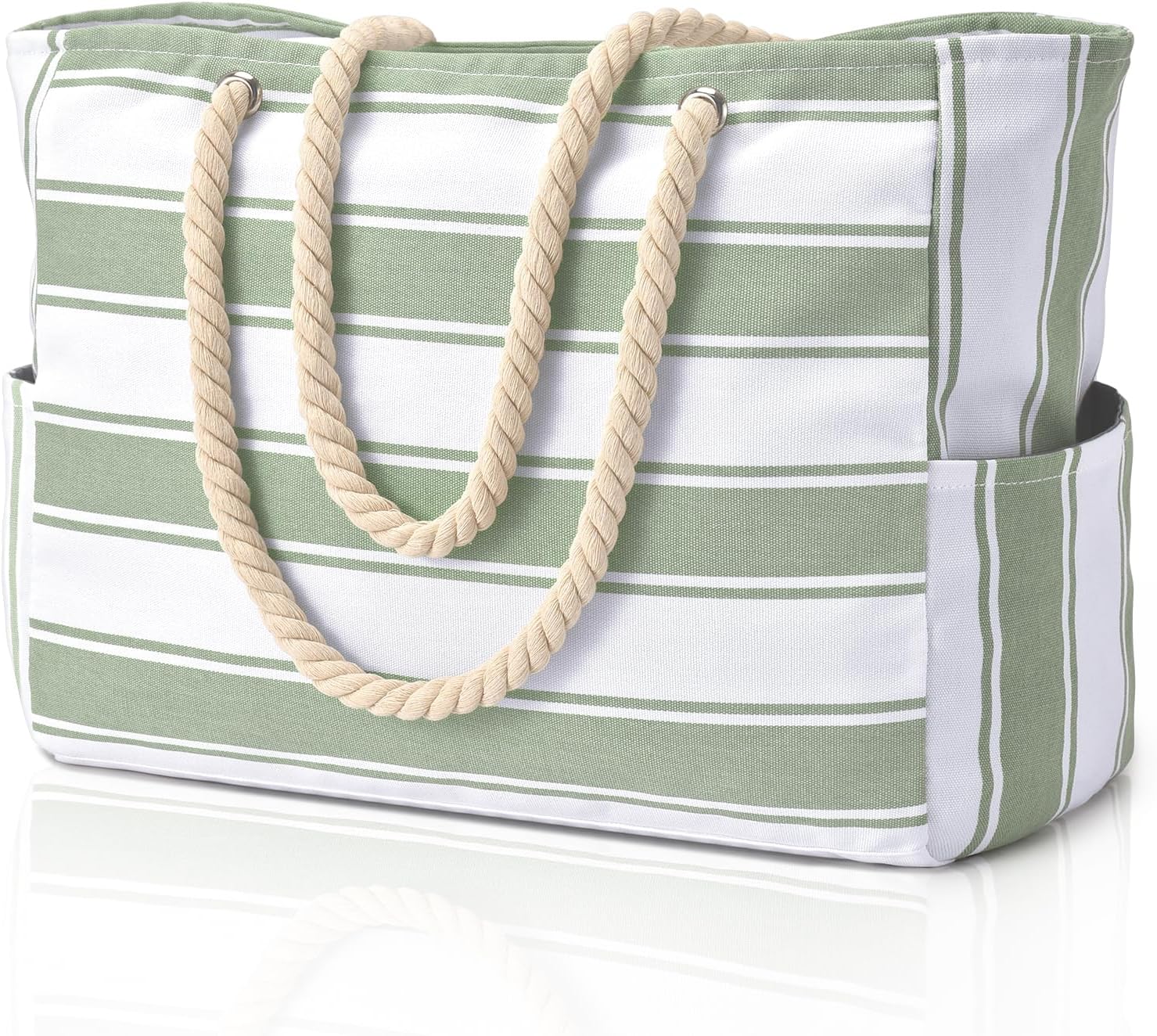 Oversized Waterproof Beach Tote Bag with Multiple Pockets – Lightweight Design