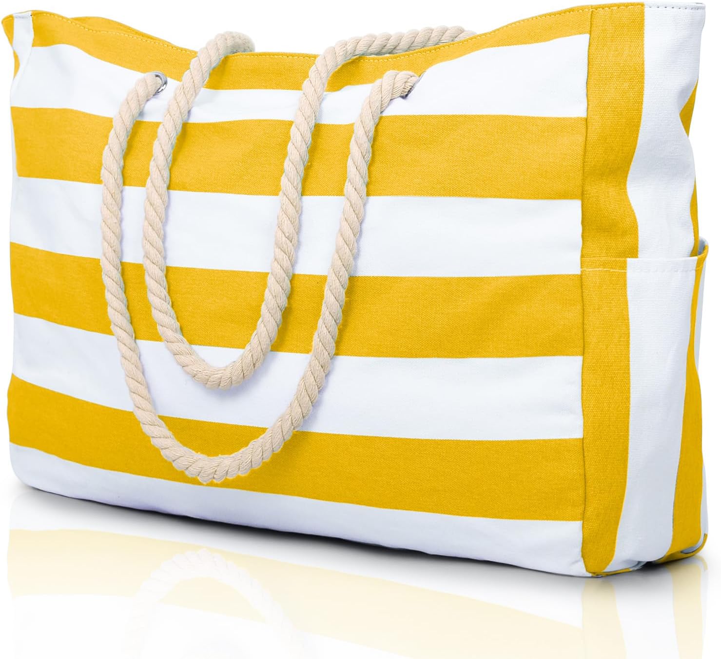 Oversized Waterproof Beach Tote Bag with Multiple Pockets – Lightweight Design