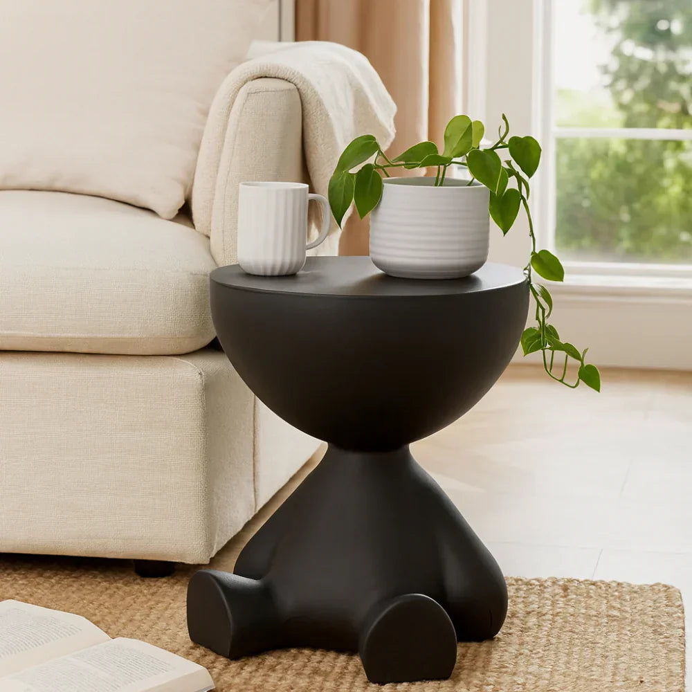 Chic Round Coffee Table with Sleek Side Table for Any Room