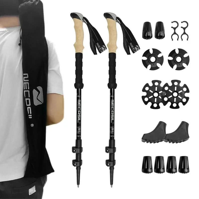 Lightweight Adjustable Hiking Poles – Collapsible Trekking Support with Comfortable Grip