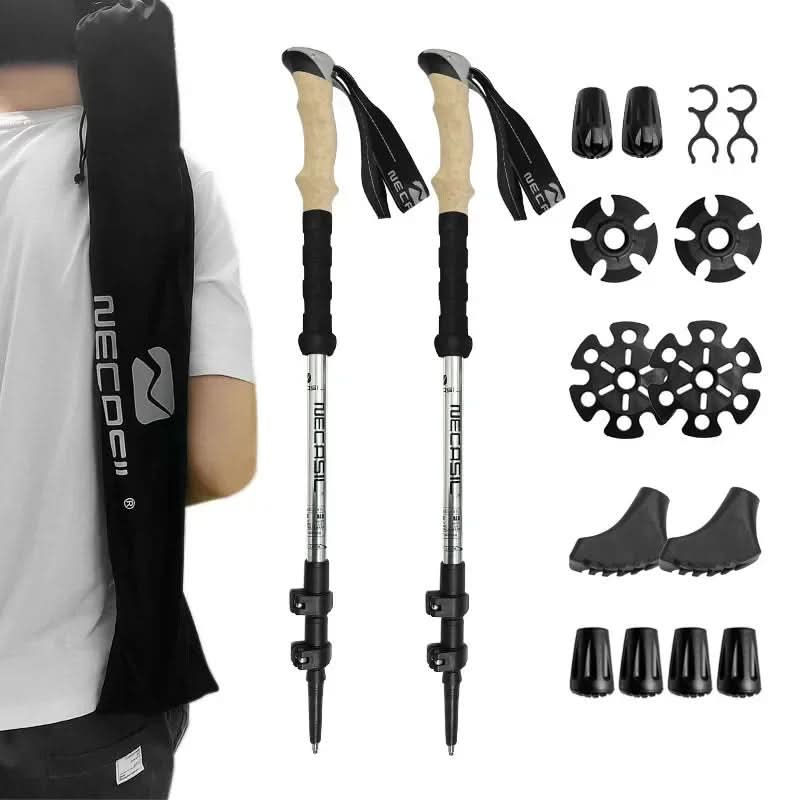 Lightweight Adjustable Hiking Poles – Collapsible Trekking Support with Comfortable Grip