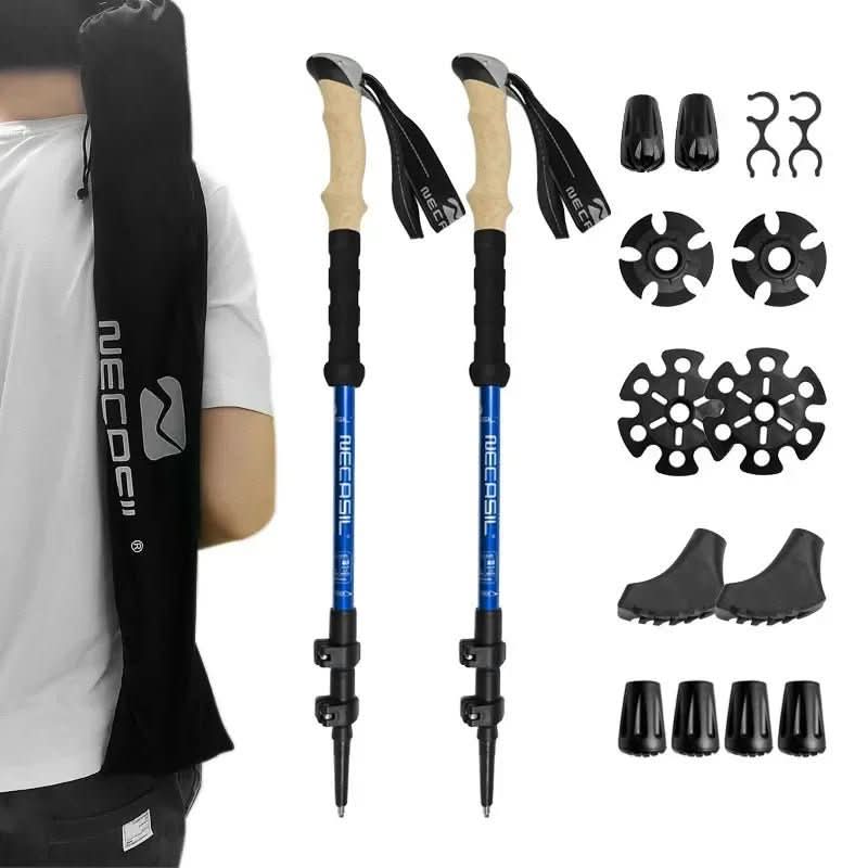 Lightweight Adjustable Hiking Poles – Collapsible Trekking Support with Comfortable Grip