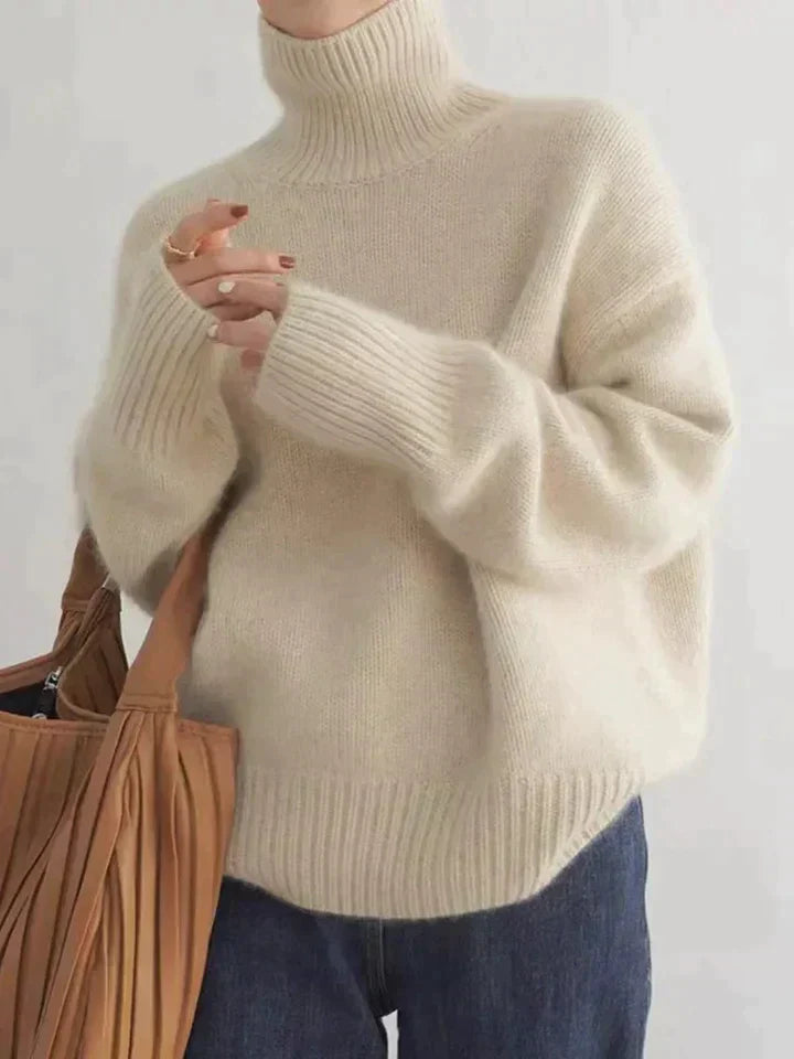 Women’s Cashmere Turtleneck Sweater | Oversized Relaxed Fit | Finest Cashmere | Lightweight Warmth