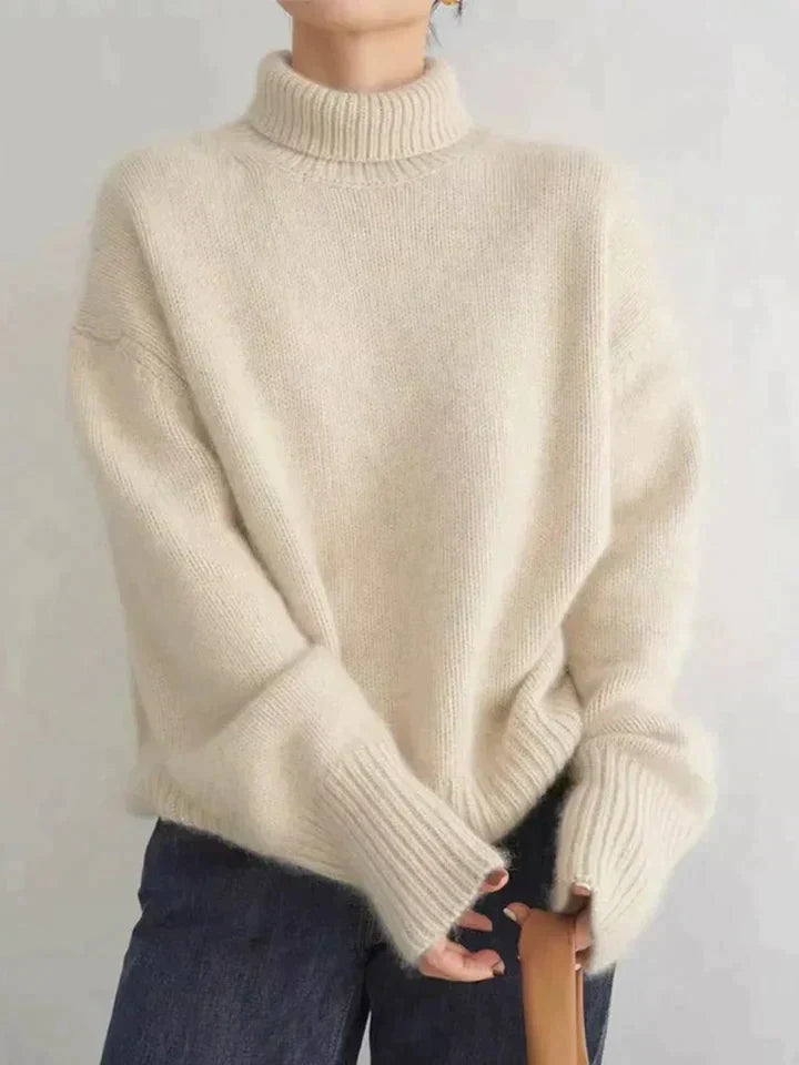 Women’s Cashmere Turtleneck Sweater | Oversized Relaxed Fit | Finest Cashmere | Lightweight Warmth