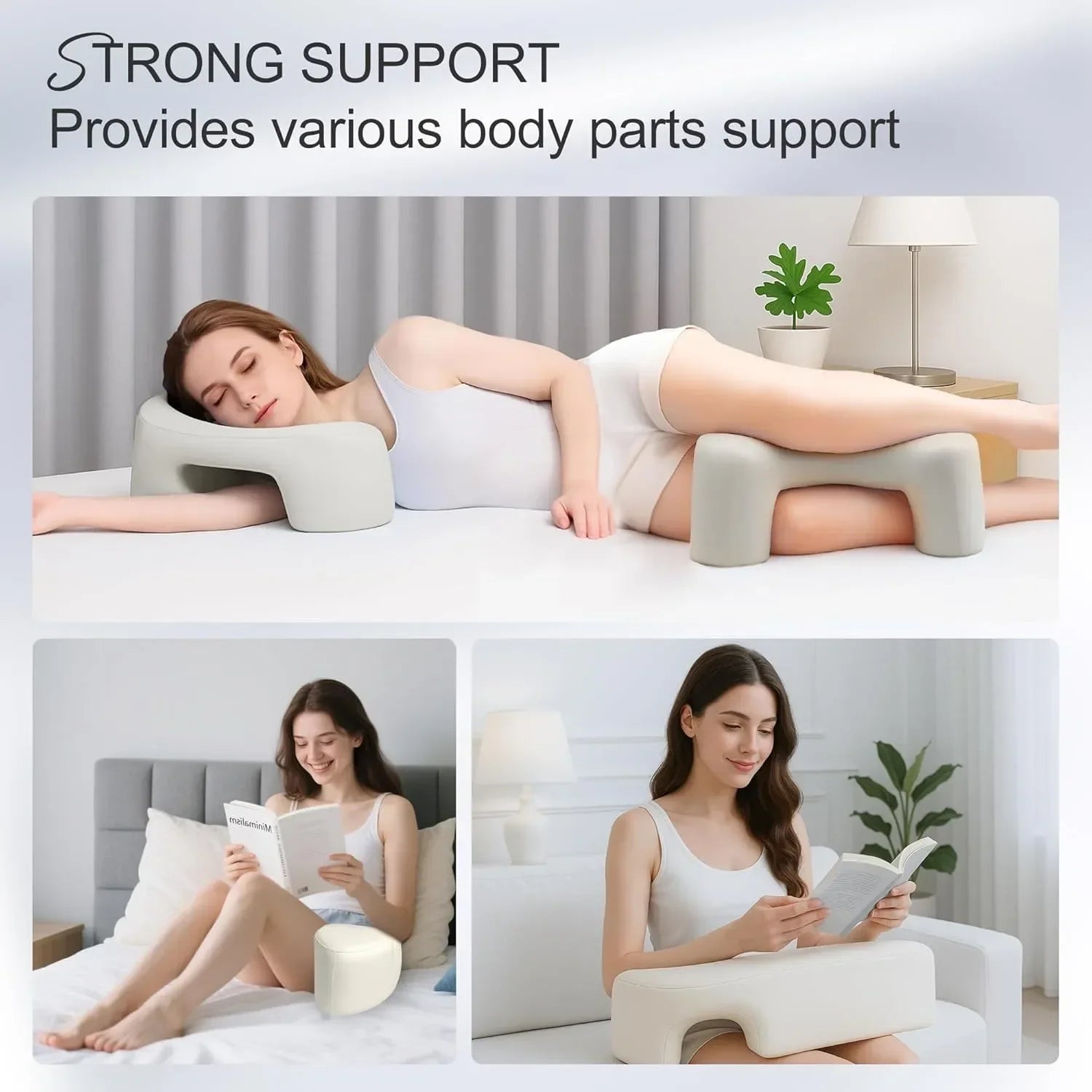 3-Layer Neck Support Pillow with Arm Channels for Side Sleepers