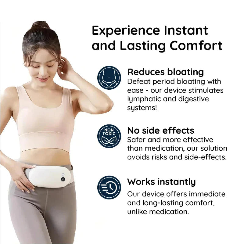 Cordless Electric Heating Pad for Cramps – Dual Therapy Relief