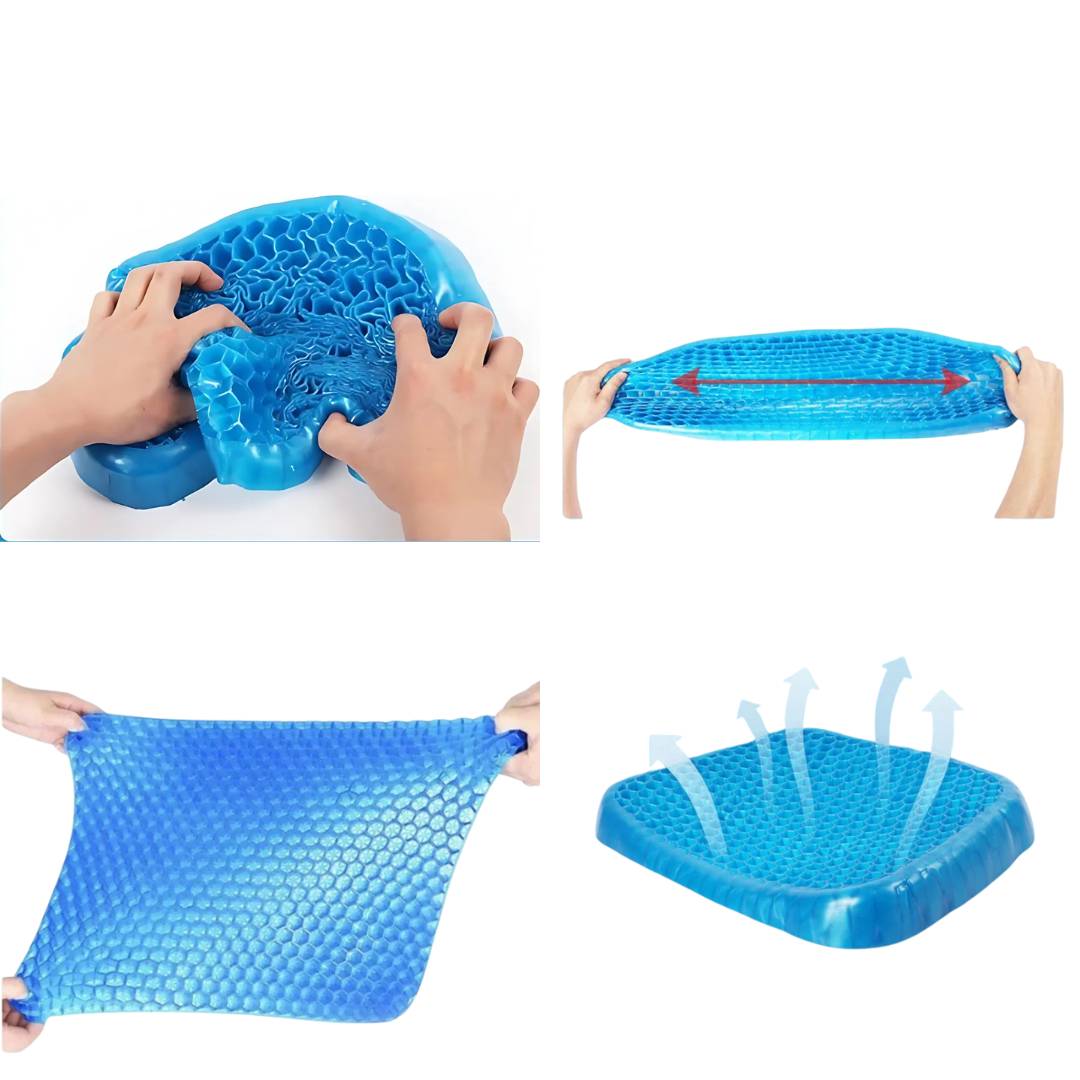 Orthopedic Gel Cushion for Seat with Pressure Relief and Tailbone Support