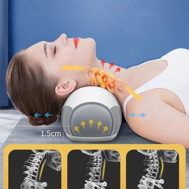 Heated Massage Pad for Neck and Back – Ergonomic Design for Pain Relief