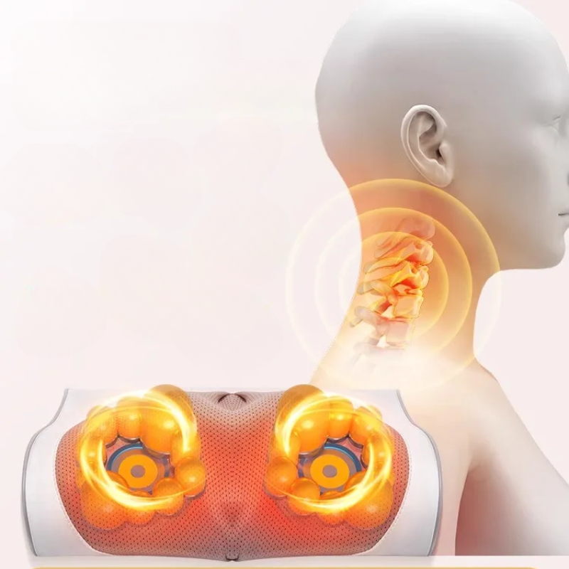 Heated Massage Pad for Neck and Back – Ergonomic Design for Pain Relief