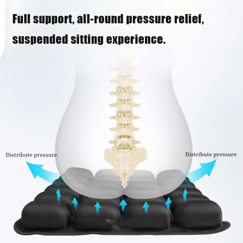 Inflatable Seat Cushion with Adjustable Firmness for Comfortable Sitting