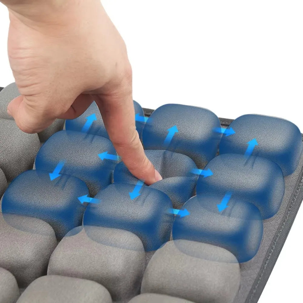 Inflatable Seat Cushion with Adjustable Firmness for Comfortable Sitting