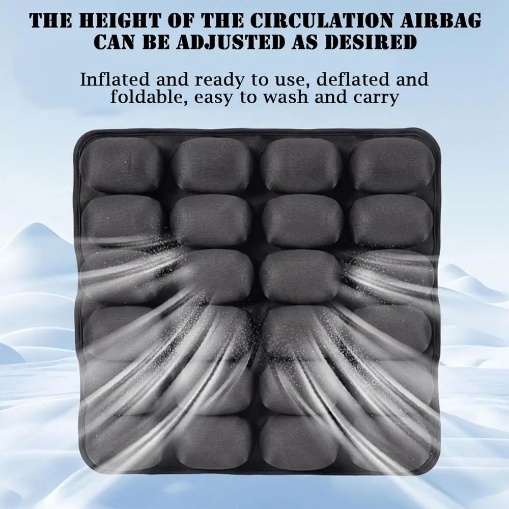 Inflatable Seat Cushion with Adjustable Firmness for Comfortable Sitting