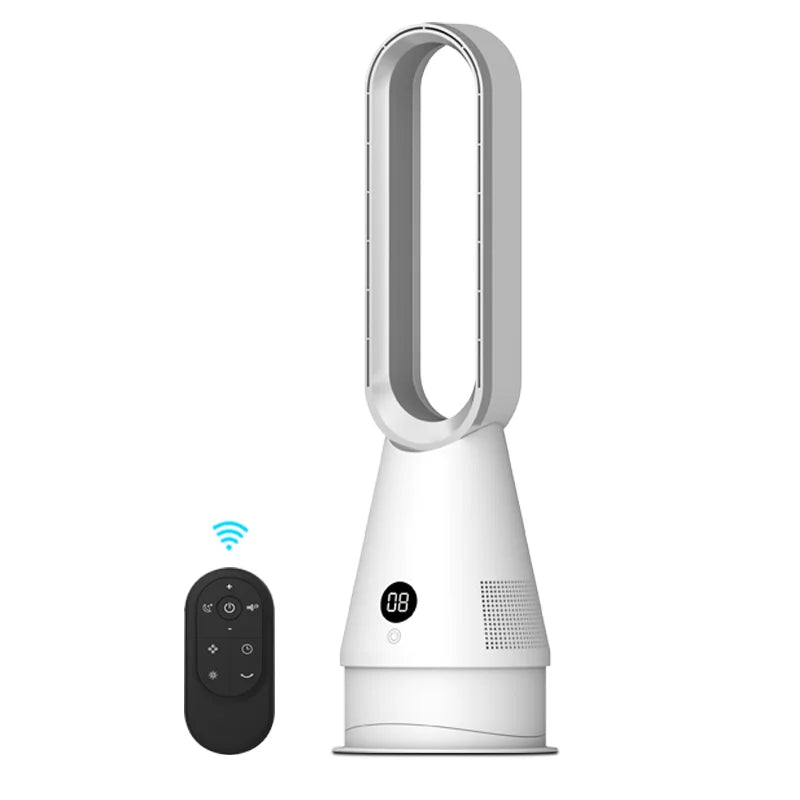 Bladeless Heater and Fan Combo with 80° Oscillation, Remote Timer