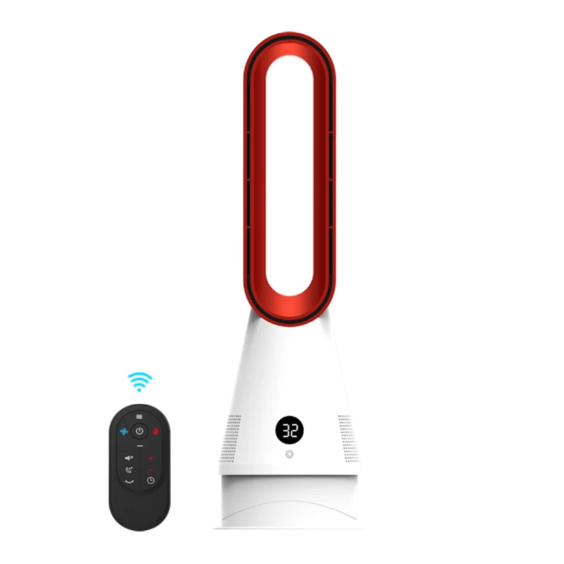 Bladeless Heater and Fan Combo with 80° Oscillation, Remote Timer