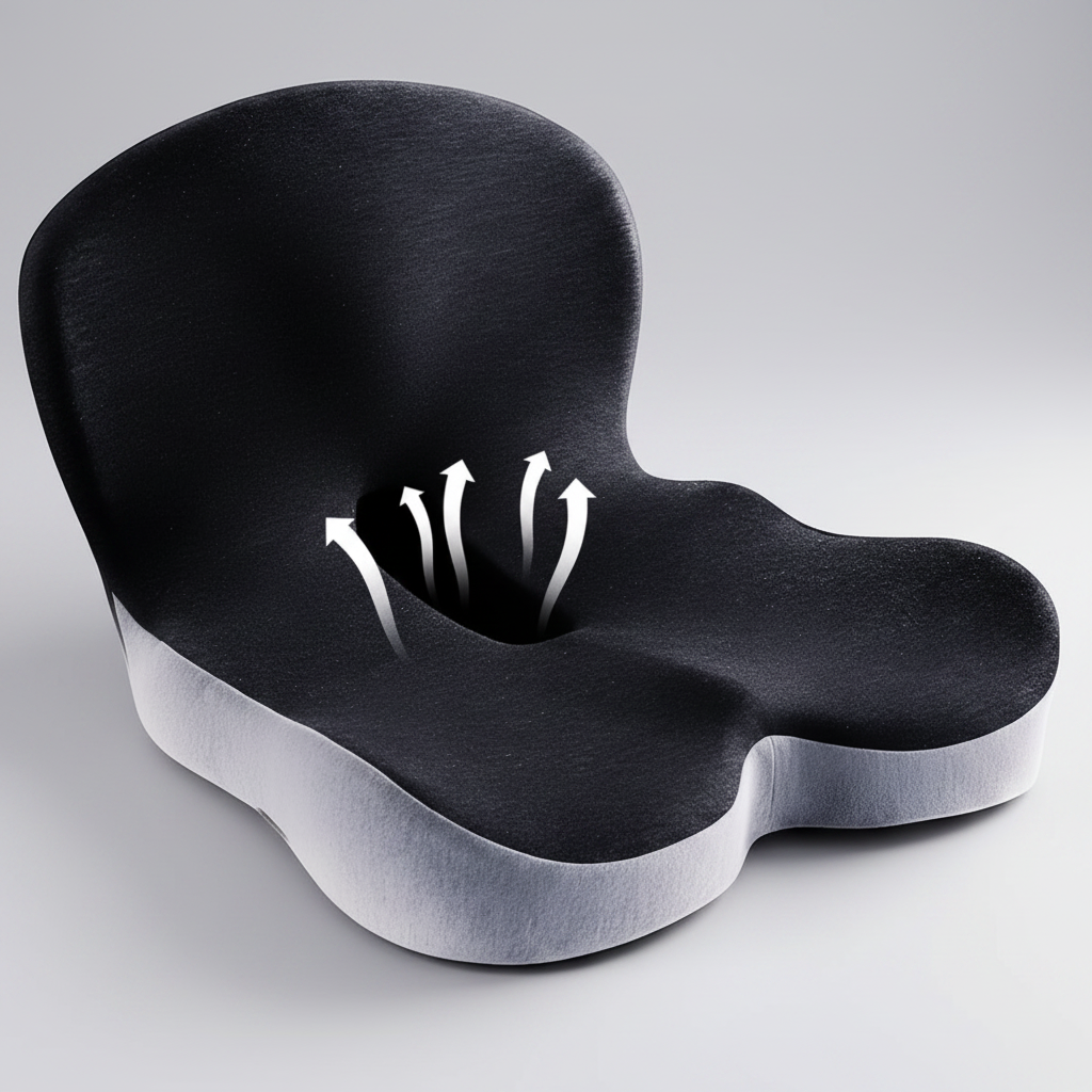 Ergonomic Memory Foam Seat Cushion for All-Day Posture Support