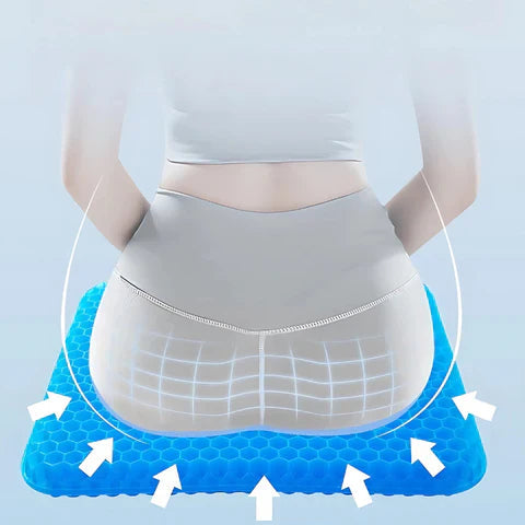 Cooling Gel Seat Cushion with Breathable Design for Pain Relief and Support