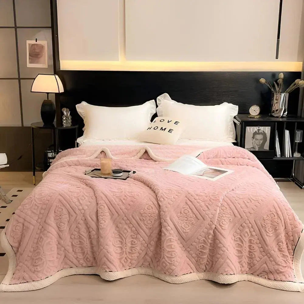 Reversible Thick Blanket - Double-Sided Soft and Breathable Fabric for All Seasons