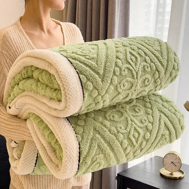 Reversible Thick Blanket - Double-Sided Soft and Breathable Fabric for All Seasons