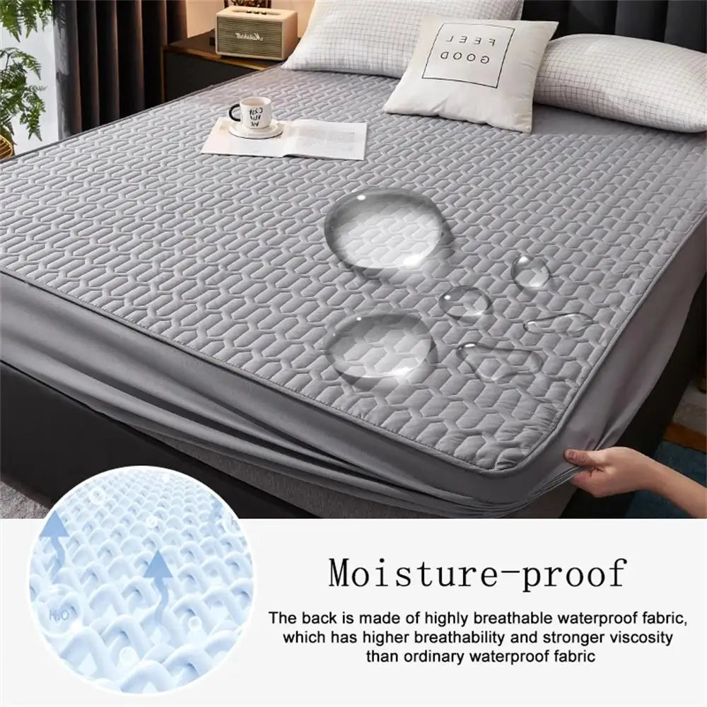 Waterproof Mattress Protector with Latex Layer - Soft Cotton Comfort