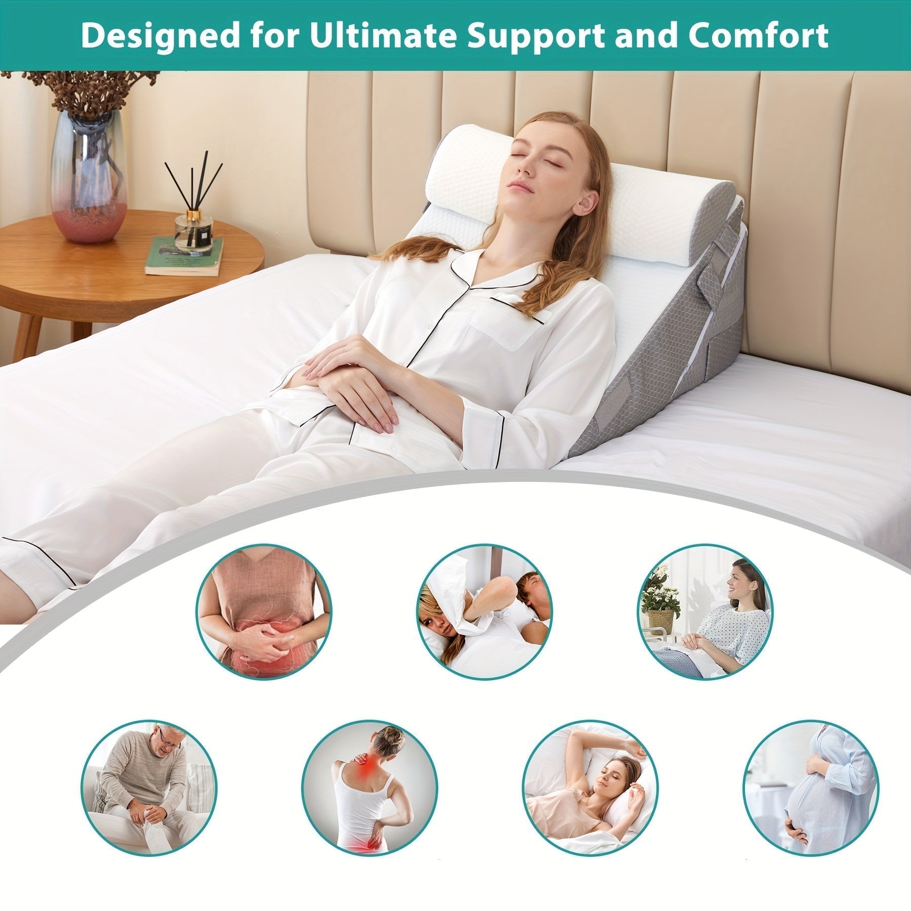 Ergonomic Adjustable Wedge Pillow for Relaxation – Versatile Comfort Support