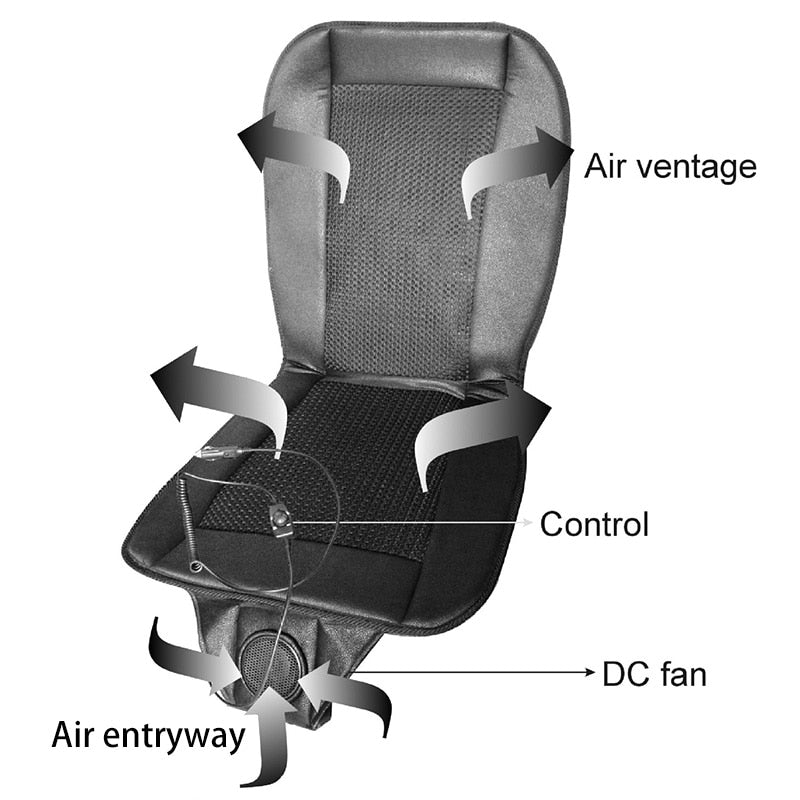 Lightweight Air Seat Cushion with Cooling Fan for Comfort on Long Trips