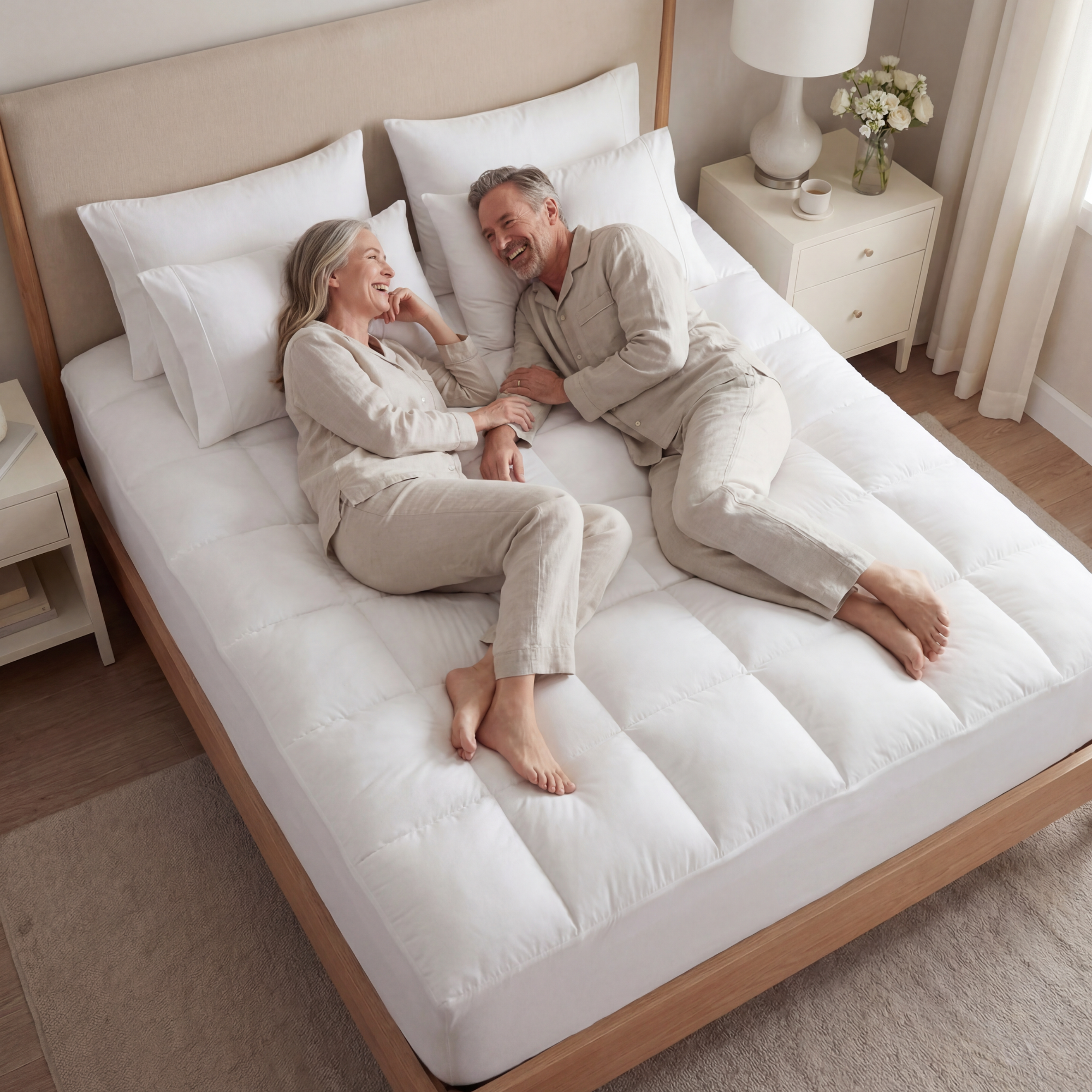 Cooling Mattress Topper for Comfortable Sleep | 1000GSM Soft & Breathable
