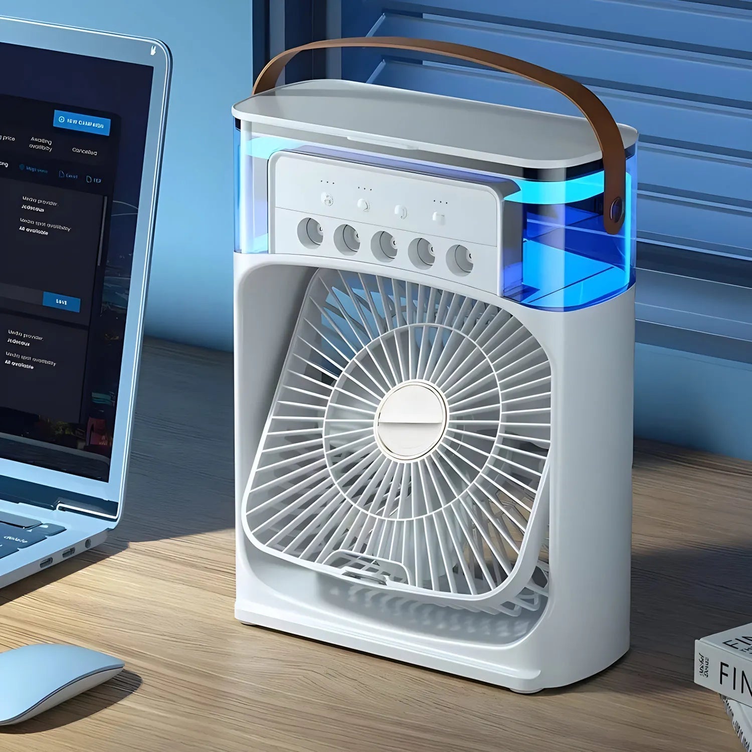 3-in-1 Portable Air Conditioner with LED Light and Humidifier