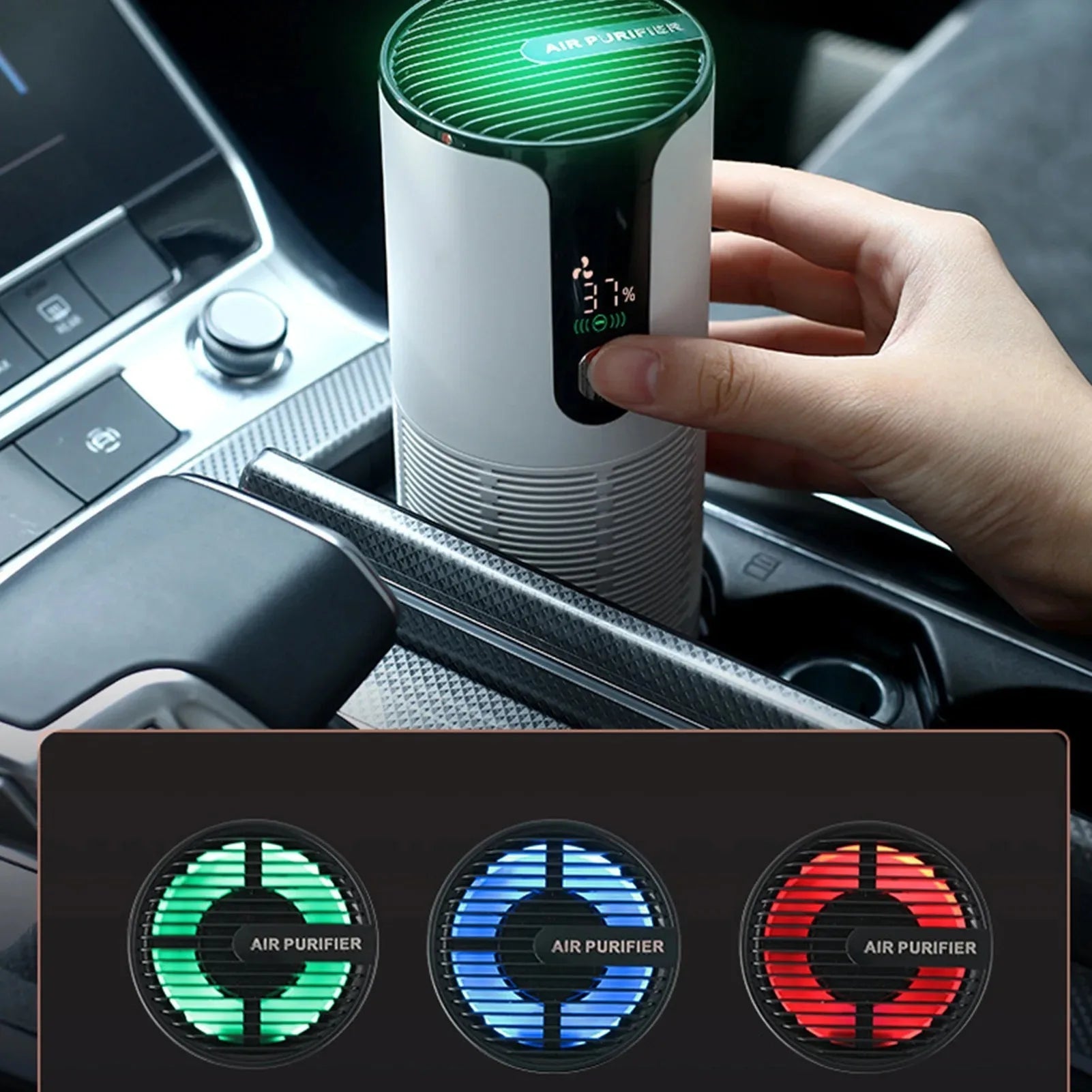 Compact USB Humidifier and Air Purifier for Home, Office, and Car – Whisper Quiet