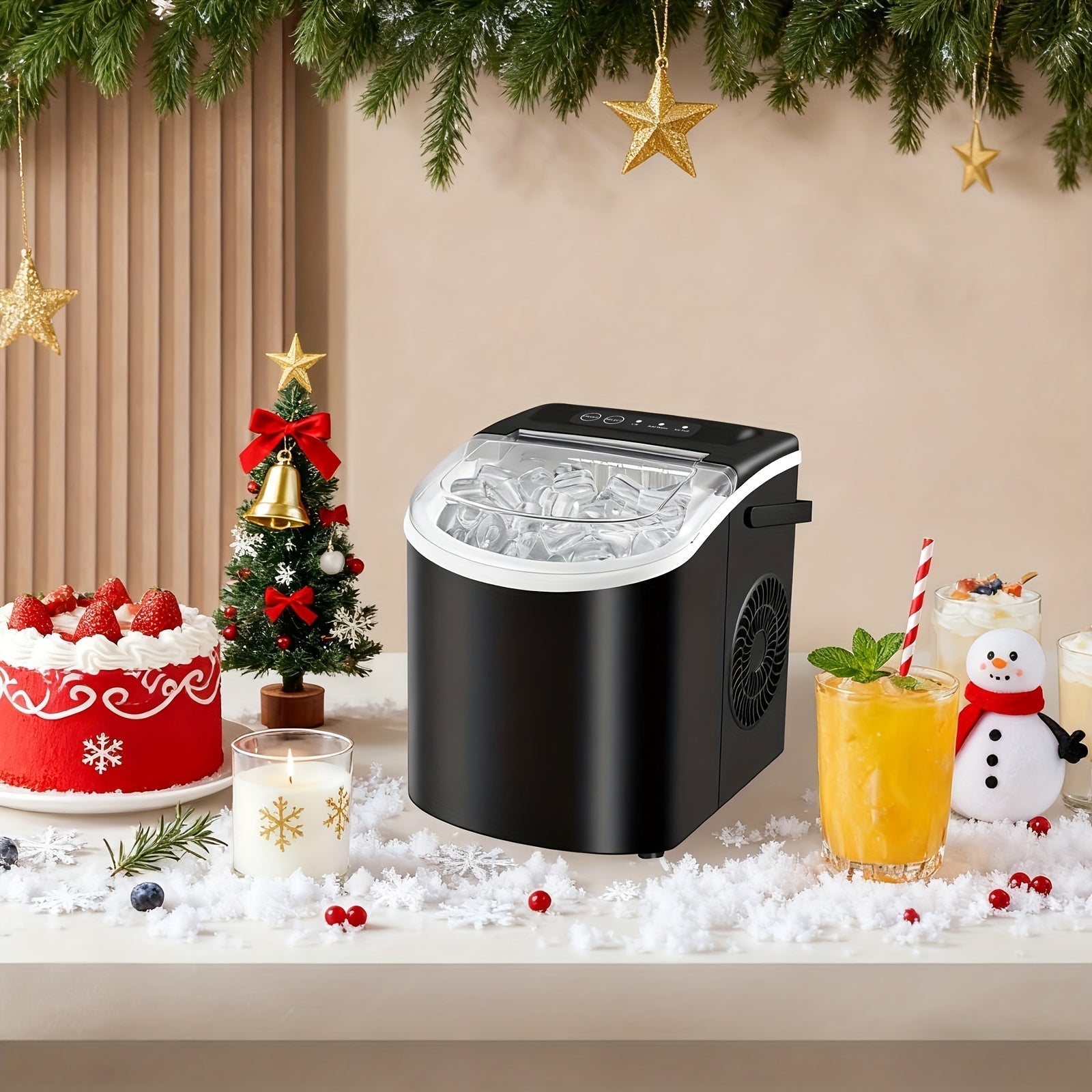 Portable Countertop Ice Machine – Fast Ice Production for Home & Office