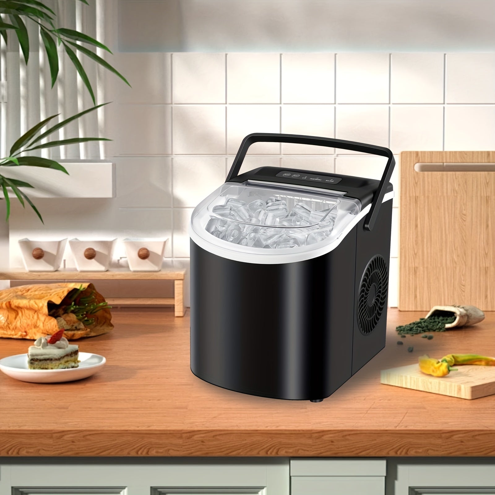 Portable Countertop Ice Machine – Fast Ice Production for Home & Office