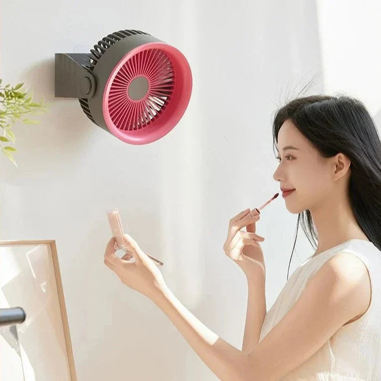 Portable Mini Desk Fan with 3600 mAh Battery & 4 Speed Options for Home or Travel