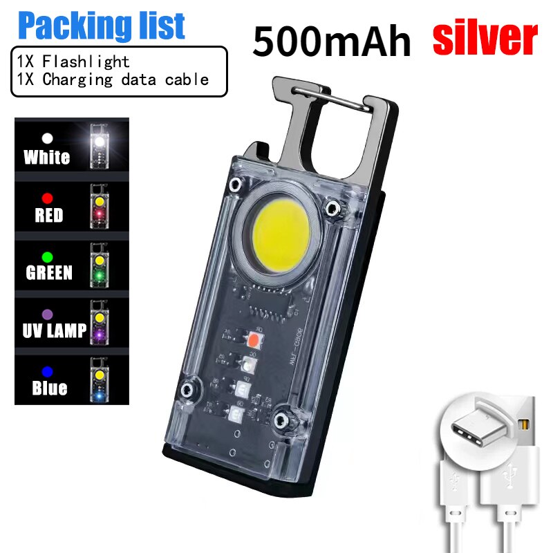Mini Keychain Flashlight - Rechargeable Torch with Bright LED for Navigation