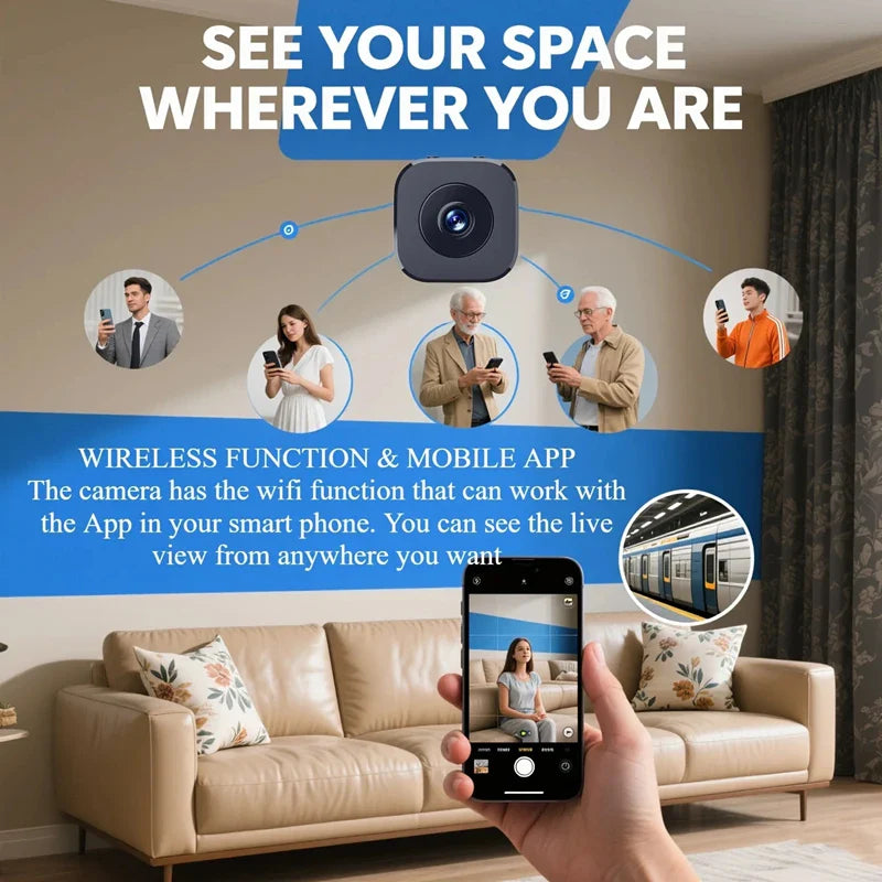 Indoor Mini Wireless Security Camera – 1080P HD with Night Vision