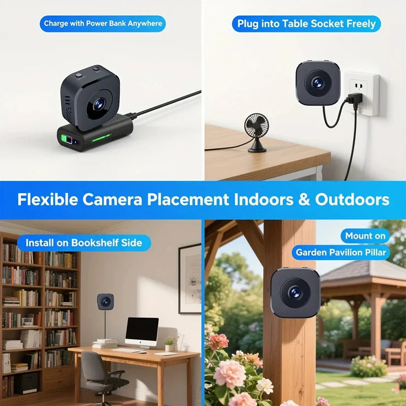Indoor Mini Wireless Security Camera – 1080P HD with Night Vision