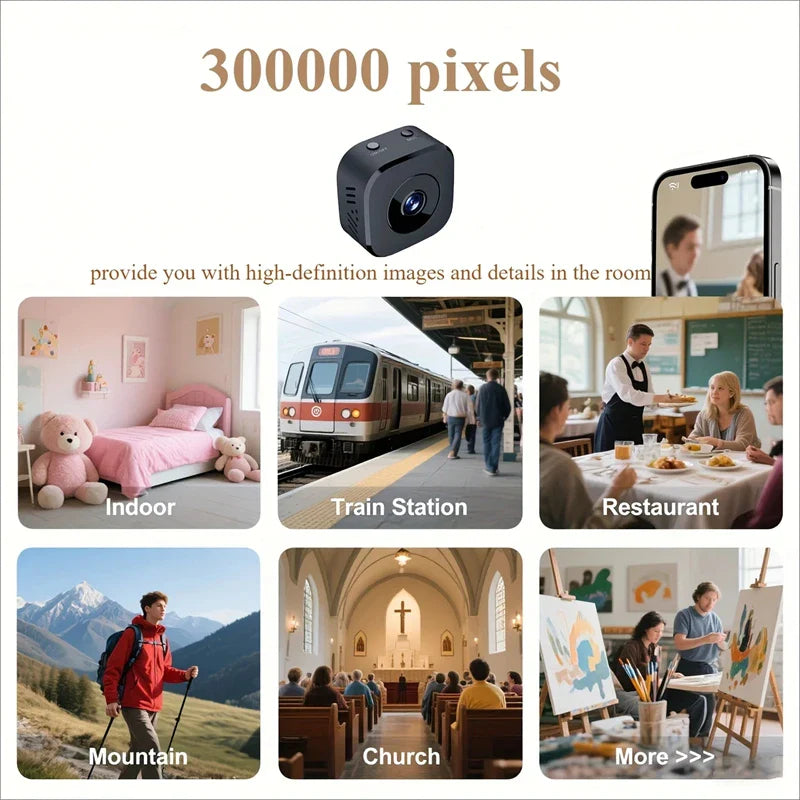 Indoor Mini Wireless Security Camera – 1080P HD with Night Vision