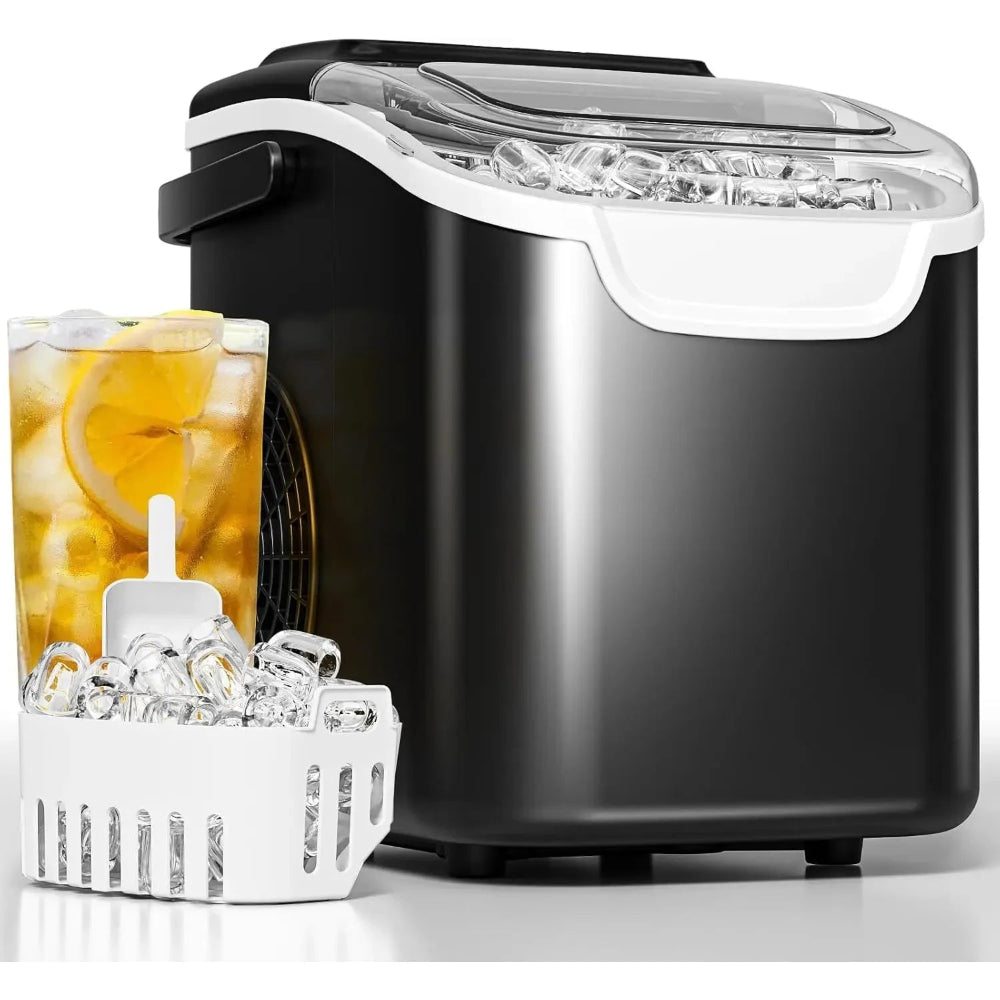 Portable Ice Machine for Countertops | Nugget Ice Maker with Self-Cleaning