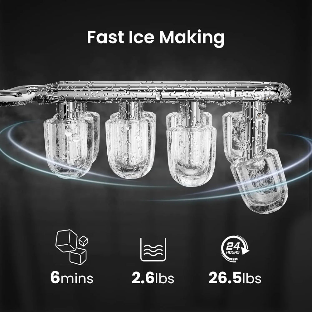 Portable Ice Machine for Countertops | Nugget Ice Maker with Self-Cleaning