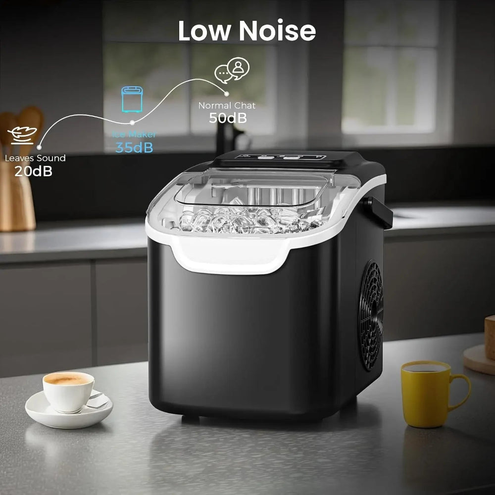 Portable Ice Machine for Countertops | Nugget Ice Maker with Self-Cleaning