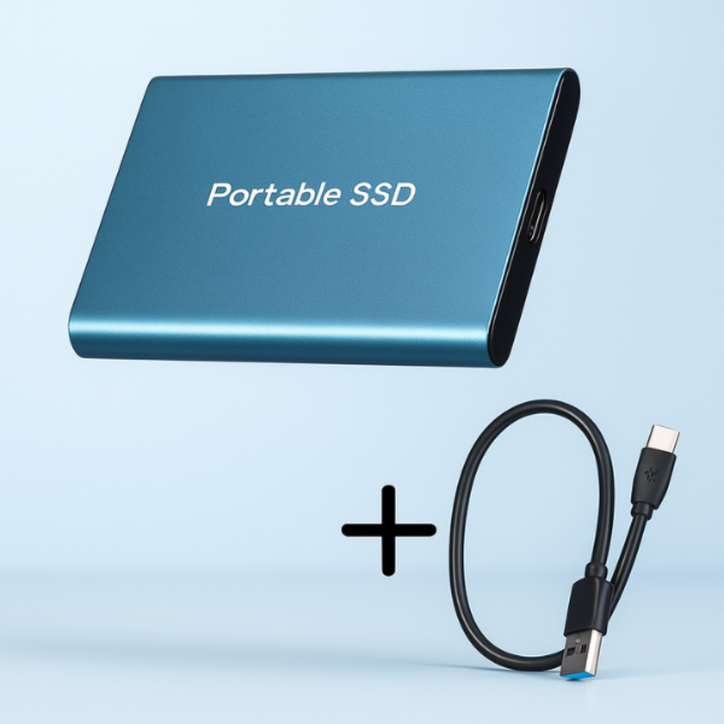 Fast USB-C External Hard Drive – Compact Portable SSD with 1050 MB/s Speed