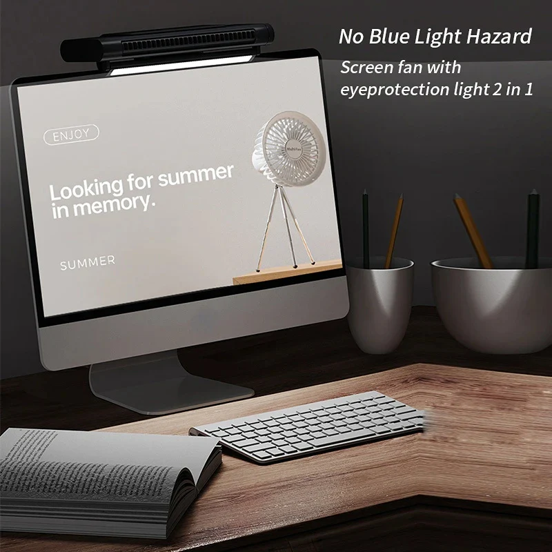 Bladeless Desk Fan with USB – Adjustable Airflow for Quiet Cooling