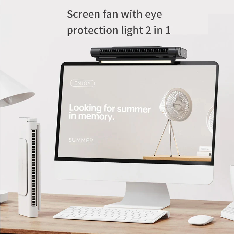 Bladeless Desk Fan with USB – Adjustable Airflow for Quiet Cooling
