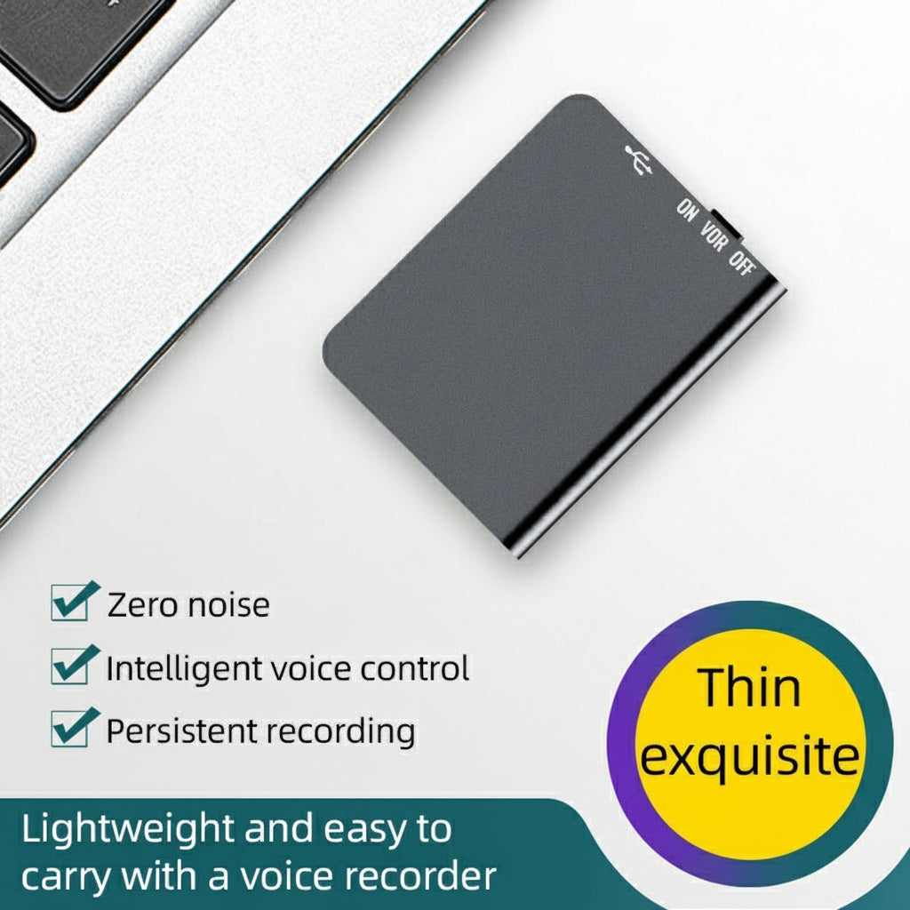Mini Audio Recorder with Sound Activation | Compact Voice Capture Device