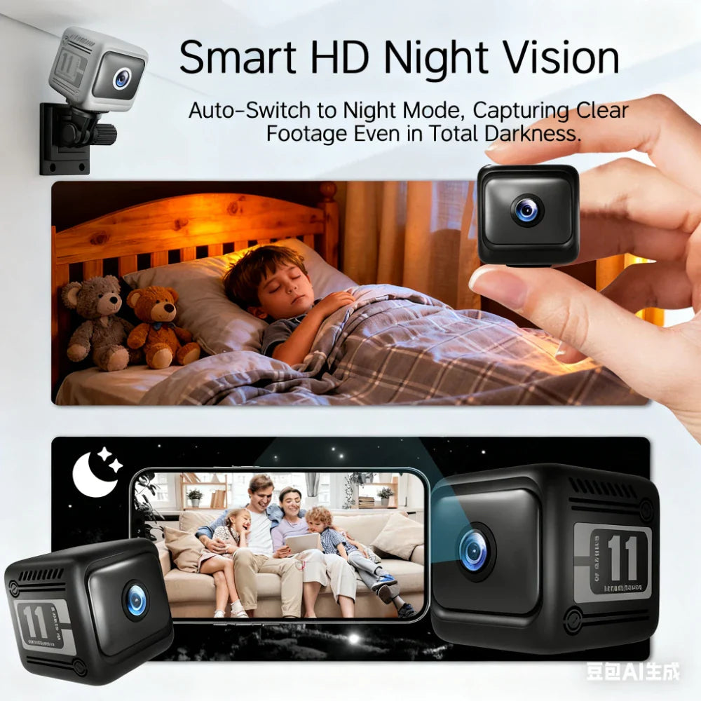 1080P HD Night Vision Security Camera with WiFi Compact Design