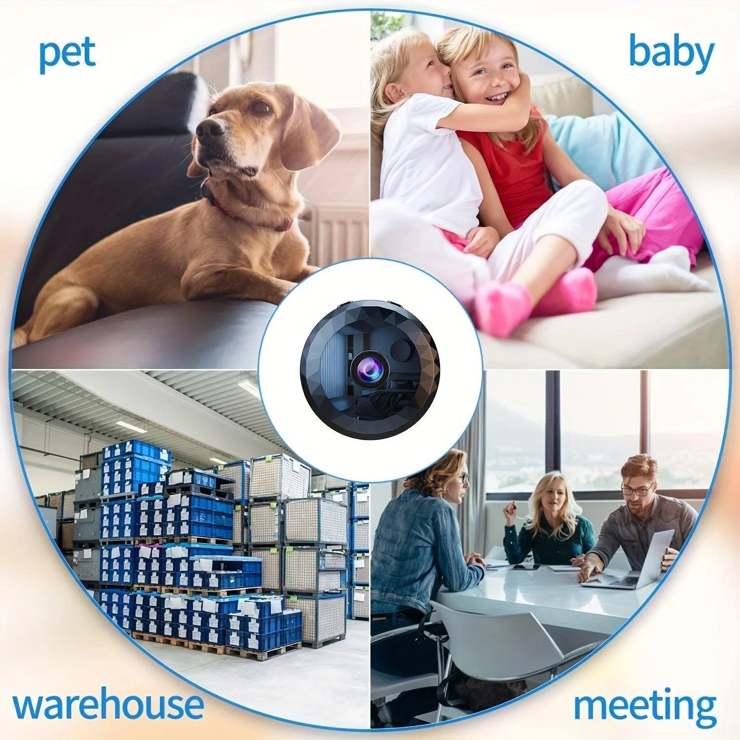 Indoor Security Camera with WiFi – 1080P HD, Night Vision, Motion Sensor