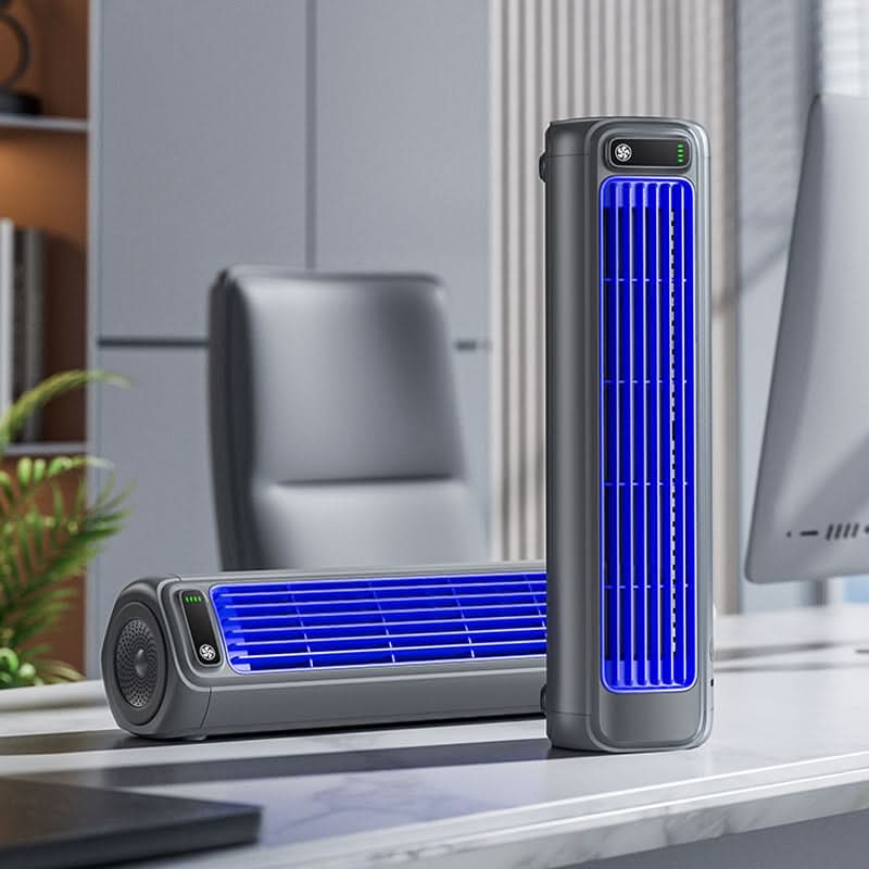 Portable Bladeless Fan – Rechargeable 2000mAh Air Cooler for Wall & Tabletop with 12-Hour Battery